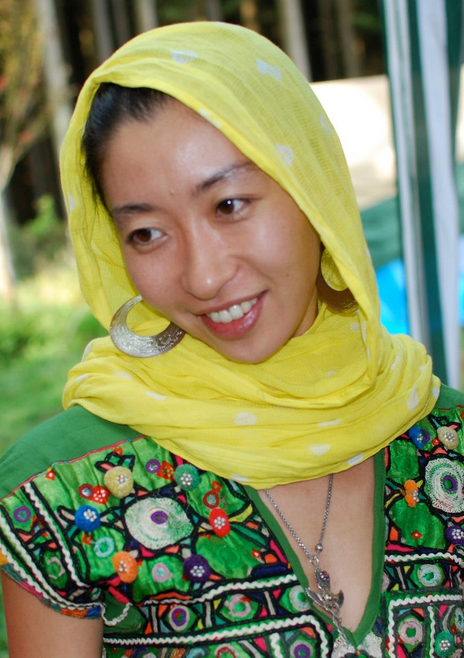 Ayumi Fujisaki, a student at the yoga ashram.